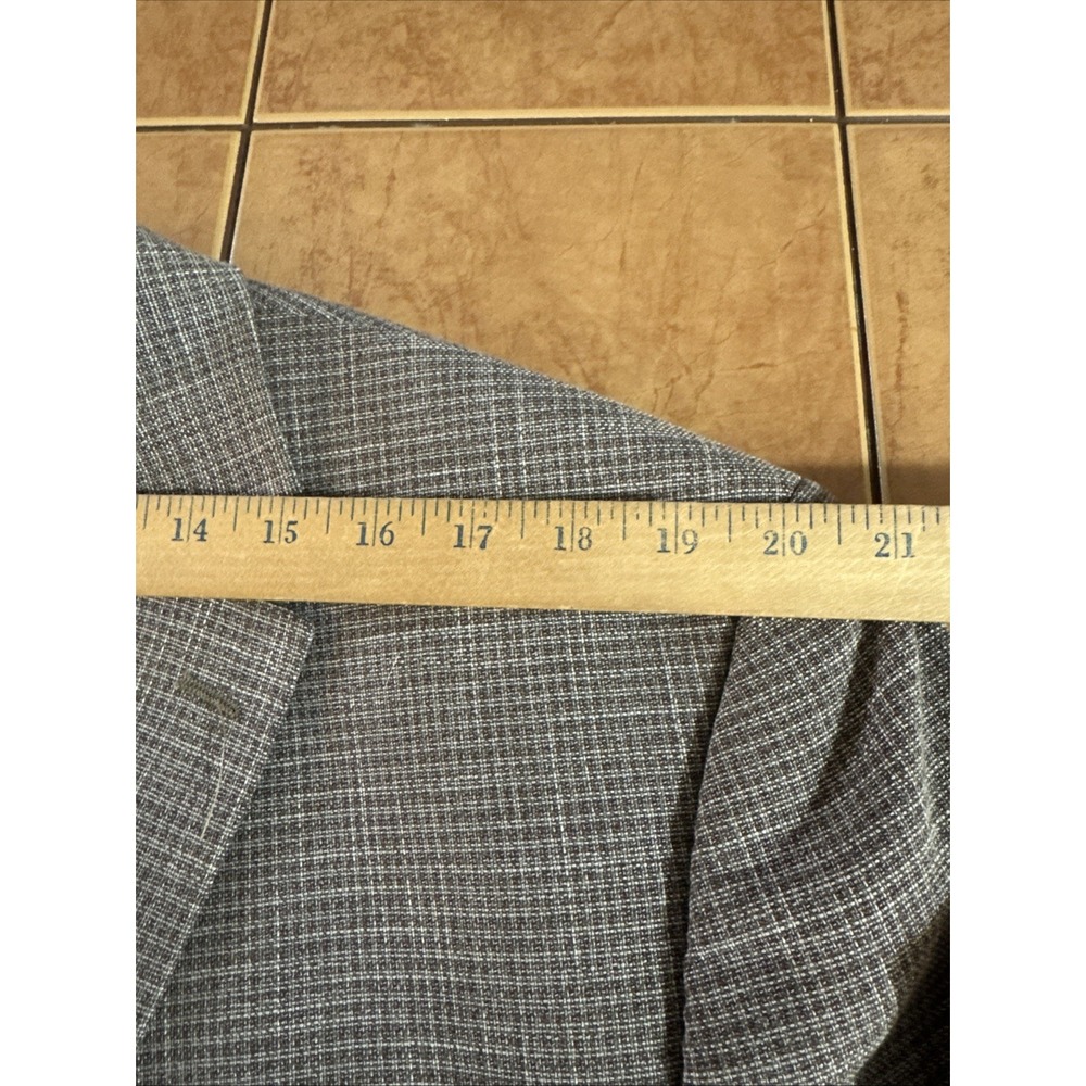 LRL Ralph Lauren Brown Tweed Weave Plaid Blazer Sport Coat Jacket 46L Black Labe - Picture 9 of 12